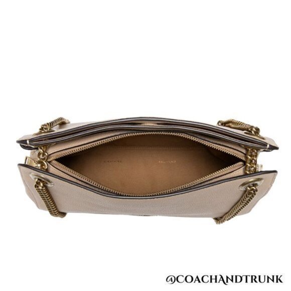 AUTHENTIC COACH Bryant Convertible Carryall Beechwood Leather Vintage Brass - Picture 8 of 8